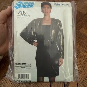 VINTAGE  SUPER SAVER SEWING PATTERN UNCUT 10-16